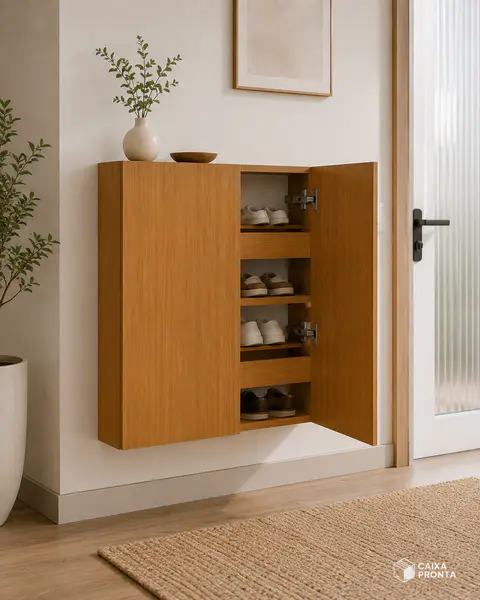 Sapateira Vertical Basculante com 2 Portas em MDF — vista 3