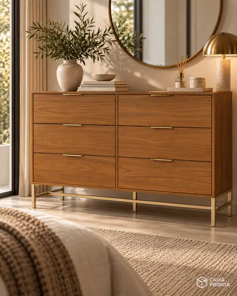 Cômoda Grande com 6 Gavetas em MDF — vista 3