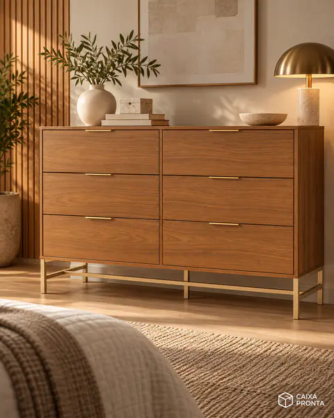 Cômoda Grande com 6 Gavetas em MDF — vista 4