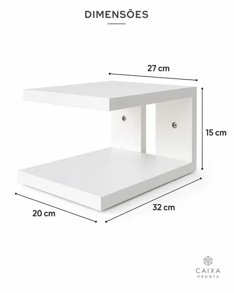 Mesa de Cabeceira Suspensa Compacta em MDF — vista 4