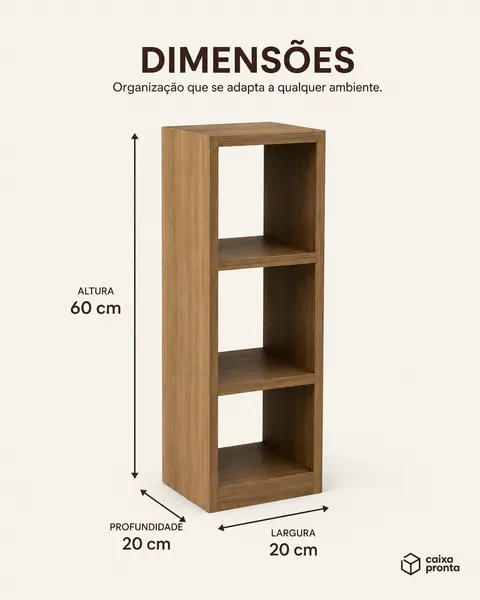 Nicho Organizador de 60 cm em MDF — vista 3