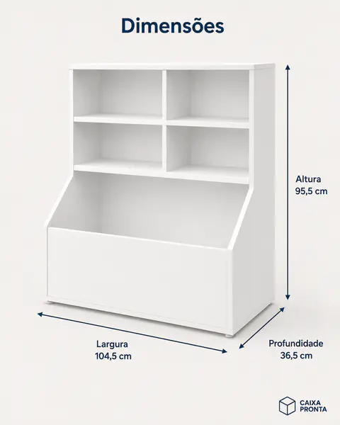 Organizador Infantil com 5 Nichos em MDF — vista 4