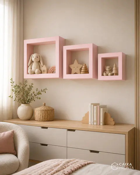 Kit com 3 Nichos para Quarto Infantil em MDF — vista 5