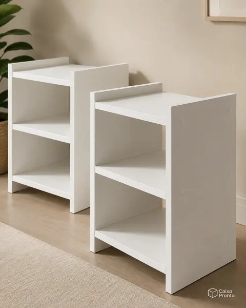 Kit com 2 Mesas de Cabeceira em Nicho em MDF — vista 4