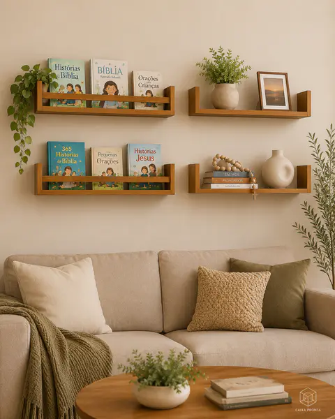 Kit com 4 Prateleiras de 60 cm em MDF — vista 4