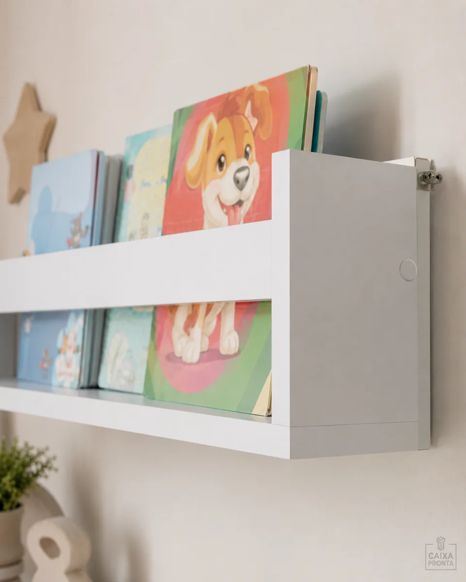 Kit com 3 Prateleiras para Livros Infantis em MDF — vista principal