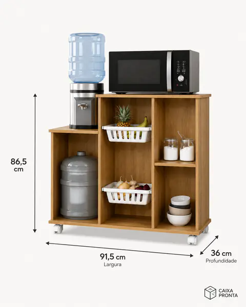 Fruteira Multiuso para Cozinha em MDF — vista 2