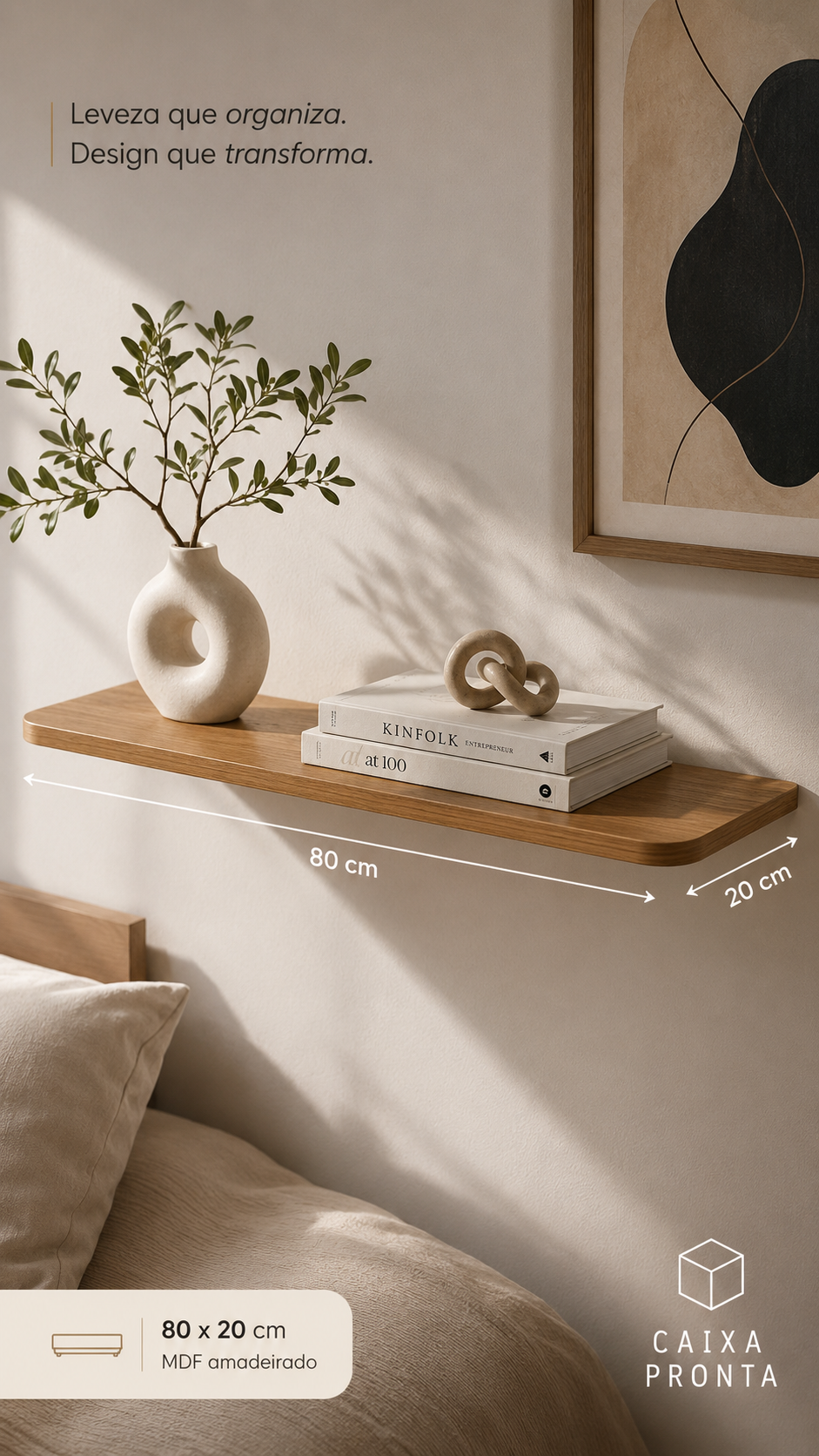 Kit 1 Prateleira Mdf em MDF — vista 2