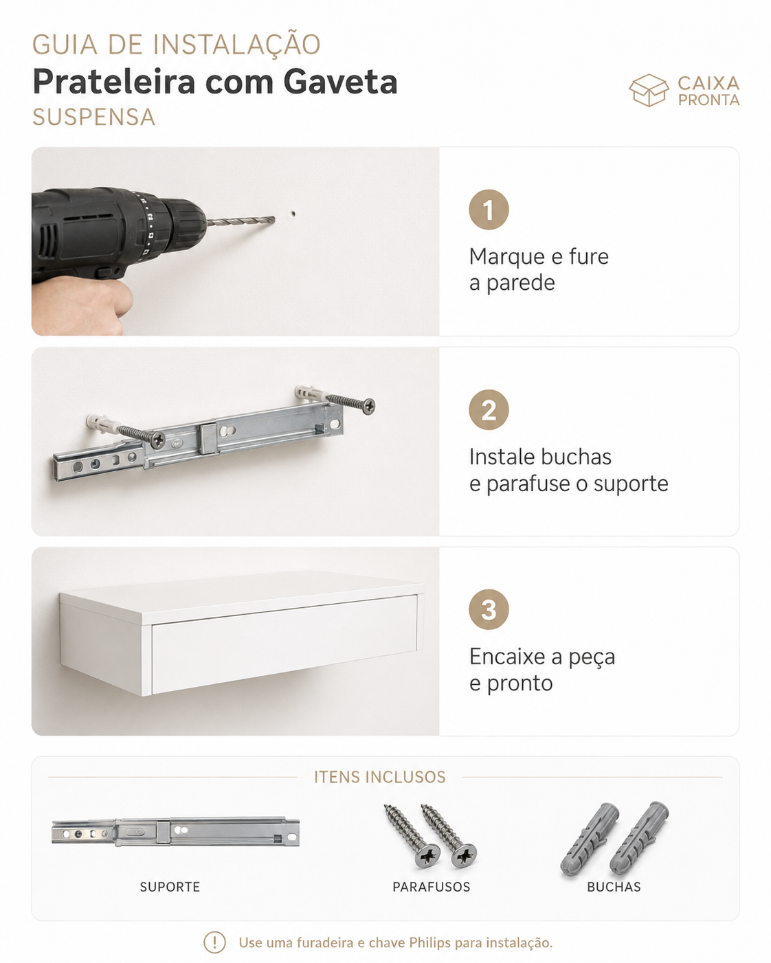 com Gaveta em MDF — vista 5