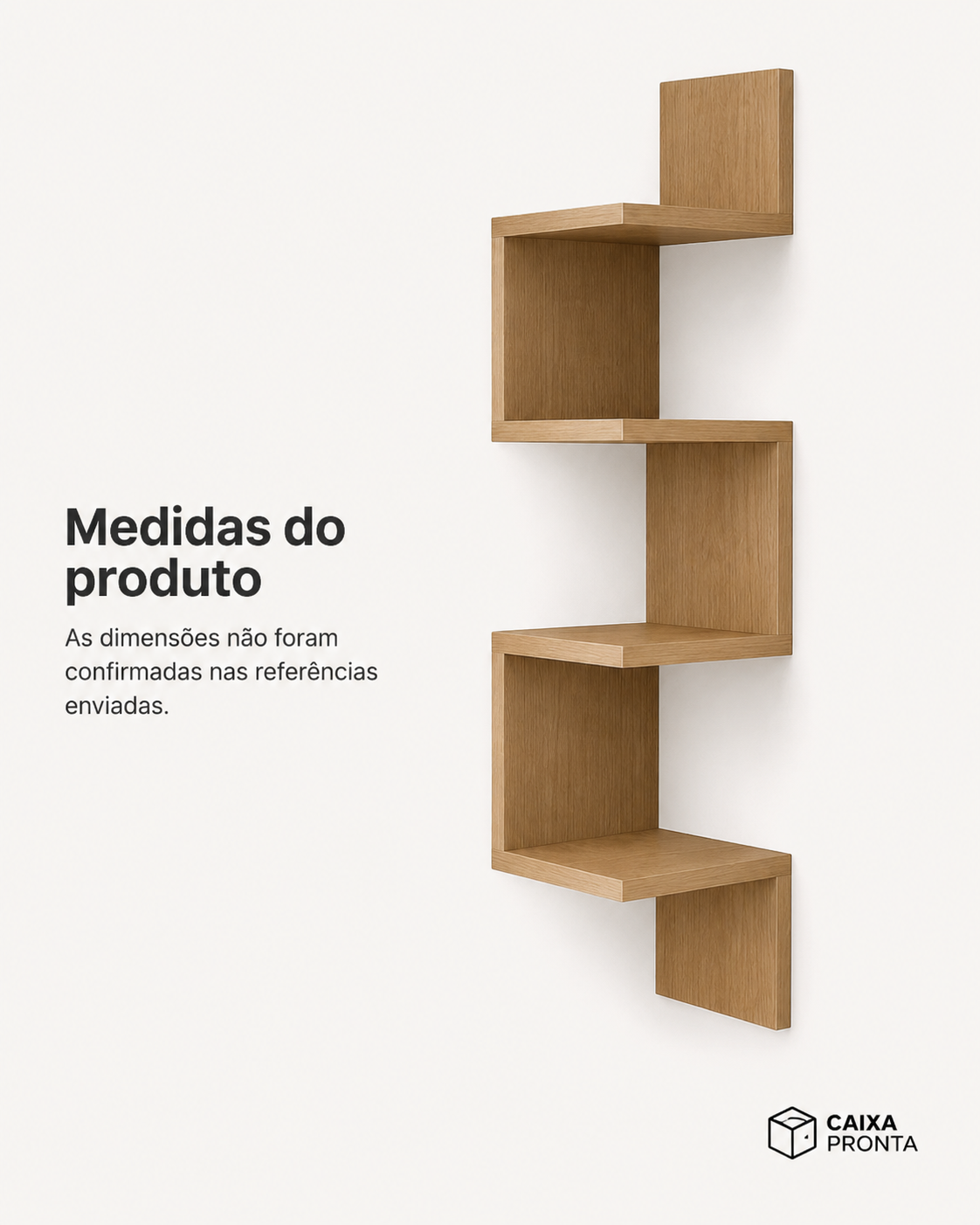 Suspensa de Parede Nicho de Canto Organizador em MDF — vista 4