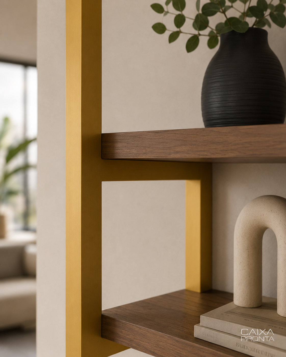 Nicho de Parede Industrial 60cm com 3 Prateleiras em MDF — vista 2