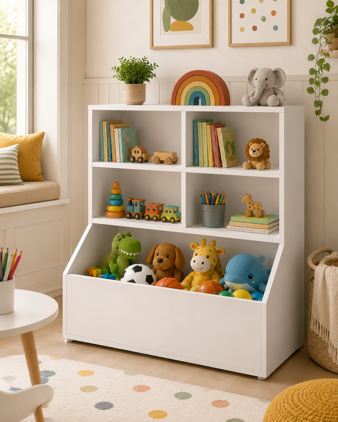 Organizador de Brinquedos 5 Nichos Funcional em MDF — vista 3