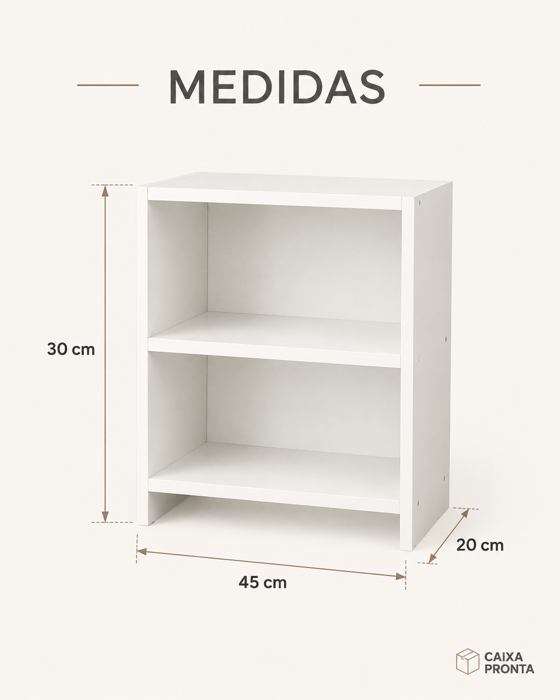 Mesinha de Cabeceira MDF Nicho Prateleira para Quarto em MDF — vista 2