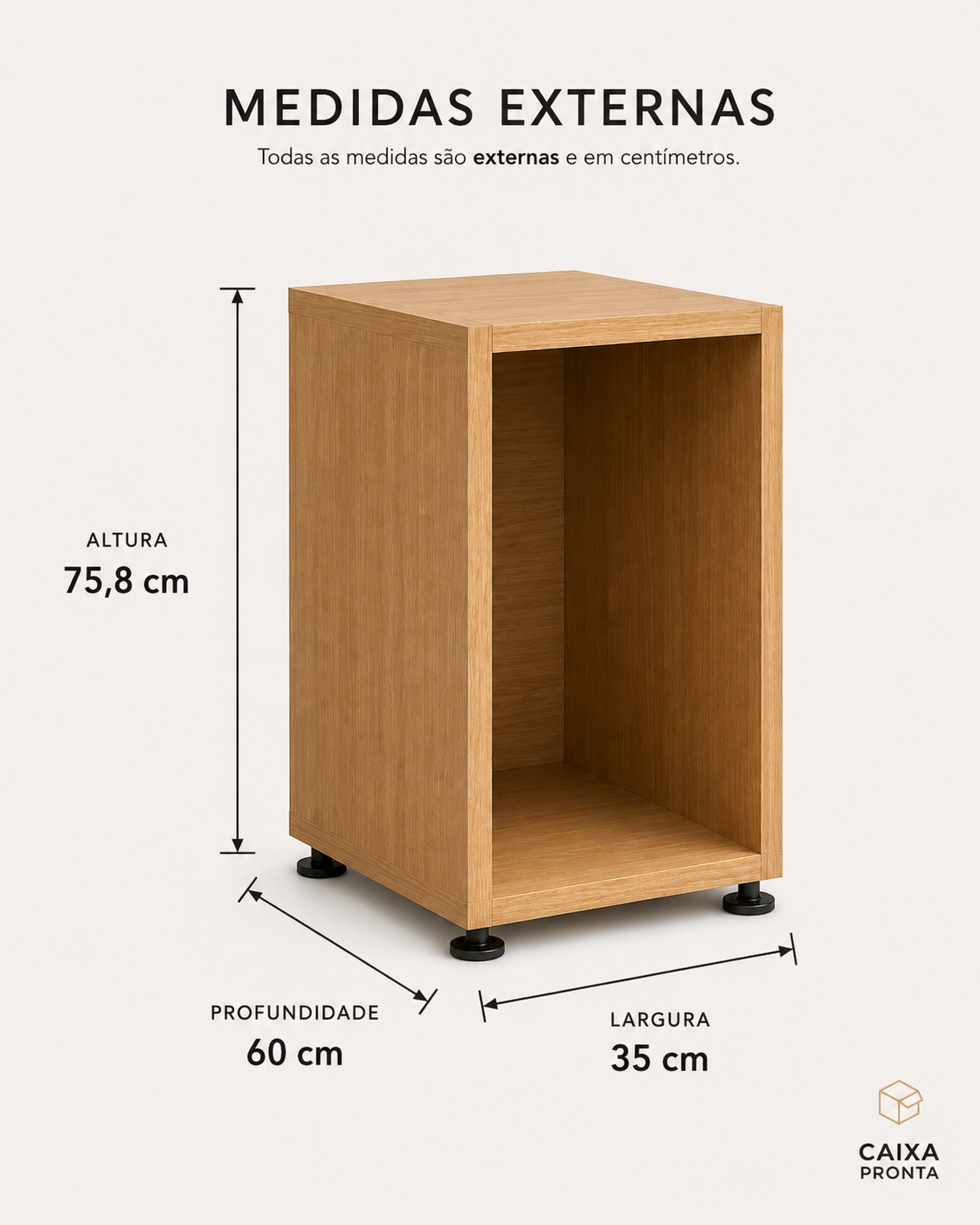 Nicho Aparador para Adega Frigobar MDF em MDF — vista 3