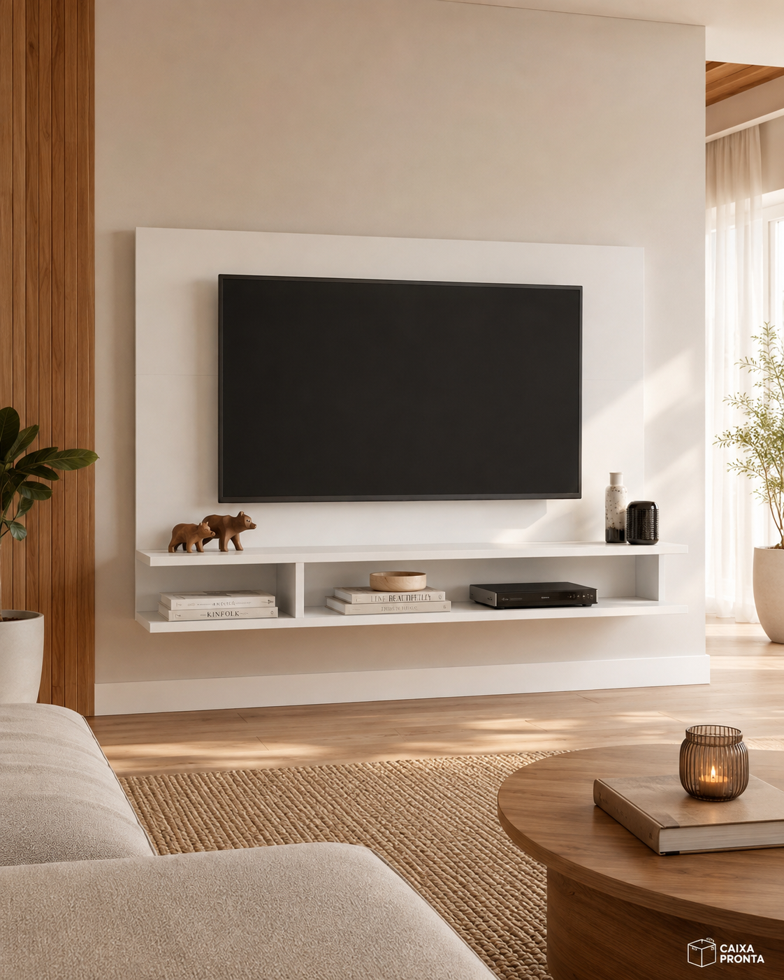 Painel para Tv 50 Polegadas com Nicho e Prateleira para em MDF — vista 4