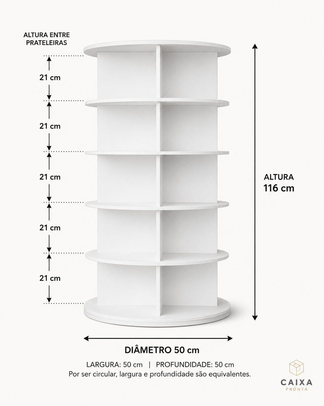 Sapateira Giratoria Vertical Branca Viena MDF 20 Pares MDF em MDF — vista 2