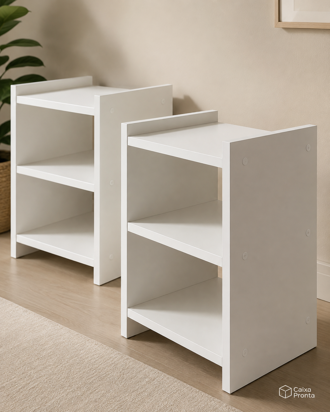 Kit 2 Mesas de Cabeceira Nicho Quarto em MDF — vista 4