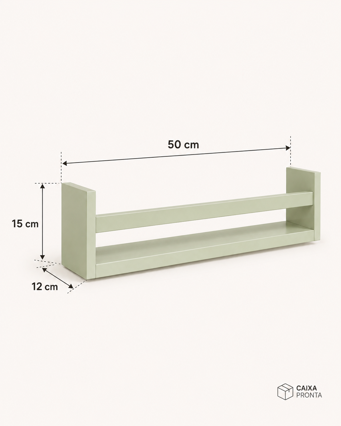 Kit 2 Prateleira 50cm para Livro Revista Parede em MDF — vista 4