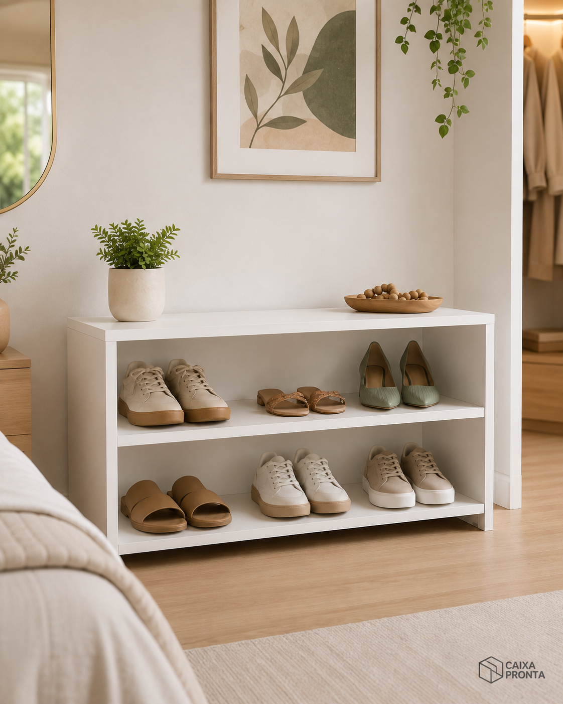 Sapateira Porta de Sala, Quarto e Banheiro MDF em MDF — vista 3