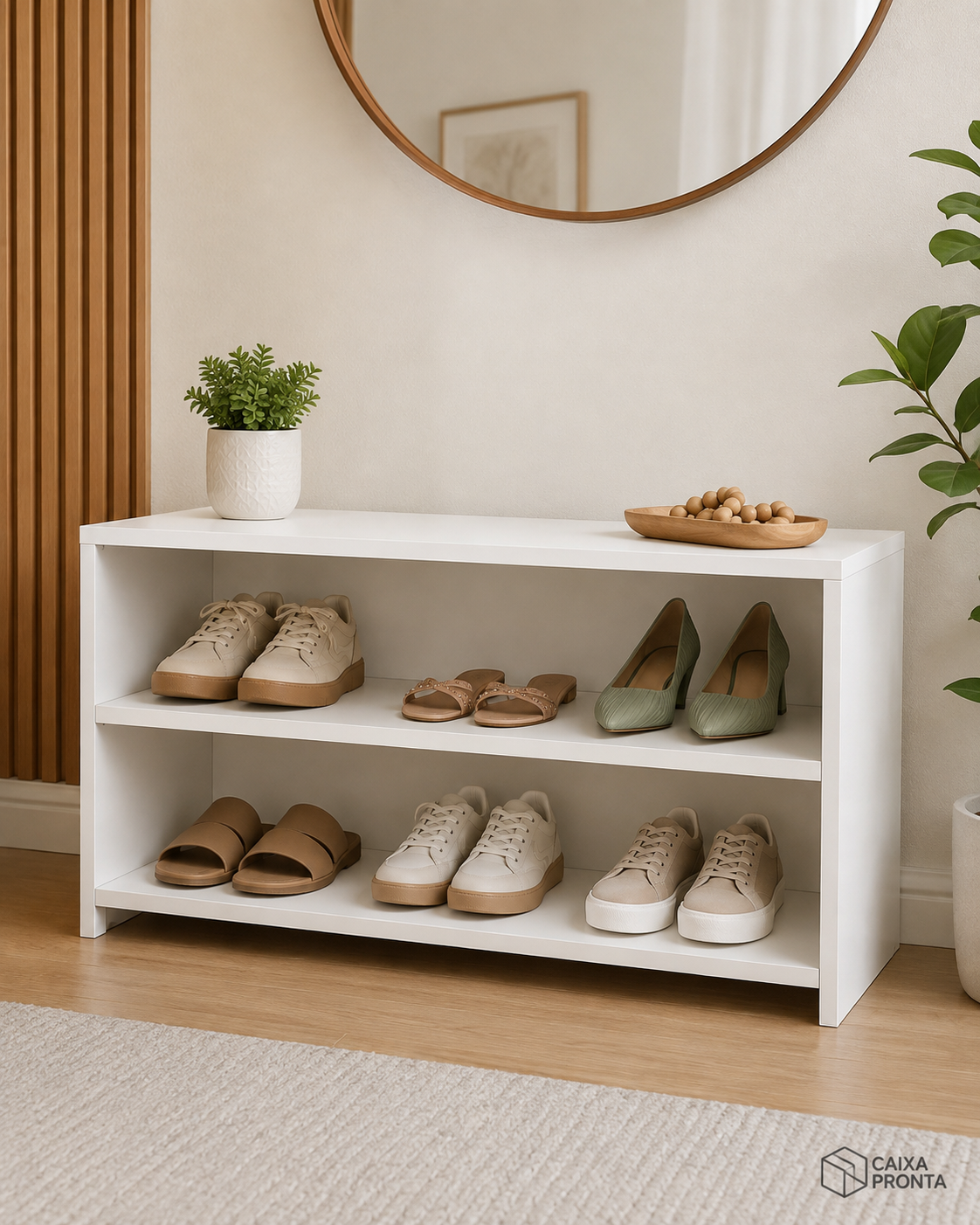 Sapateira Porta de Sala, Quarto e Banheiro MDF em MDF — vista 4