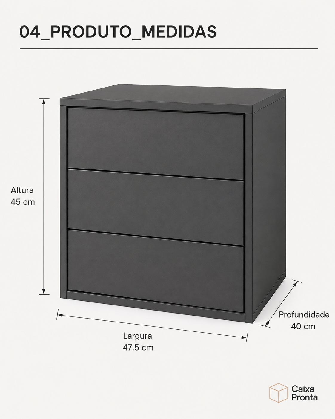 MESA DE CABECEIRA em MDF — vista 4