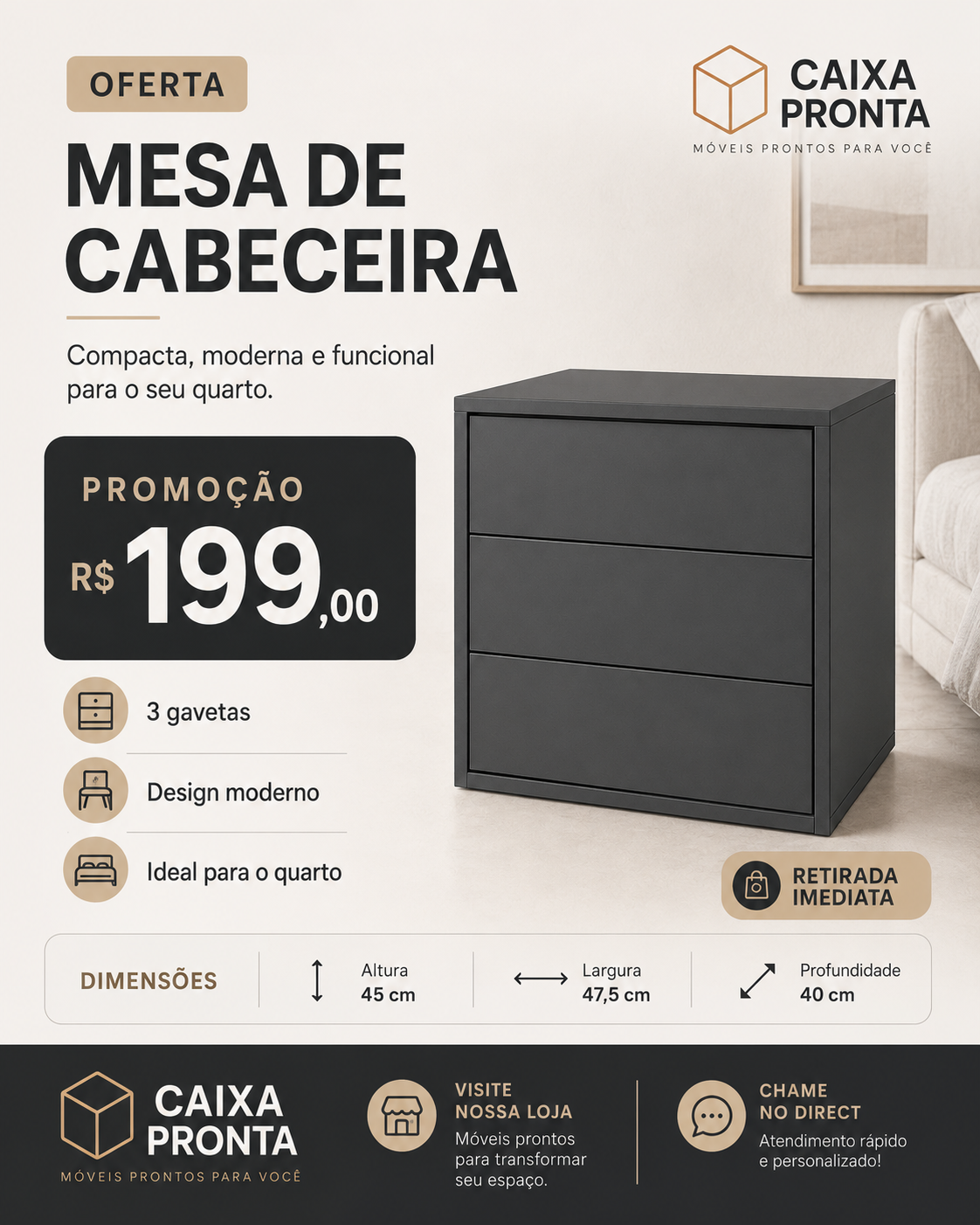 MESA DE CABECEIRA