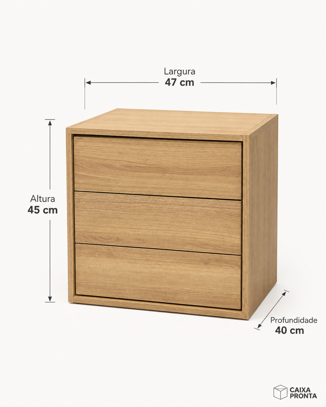 MESA DE CABECEIRA em MDF — vista 3